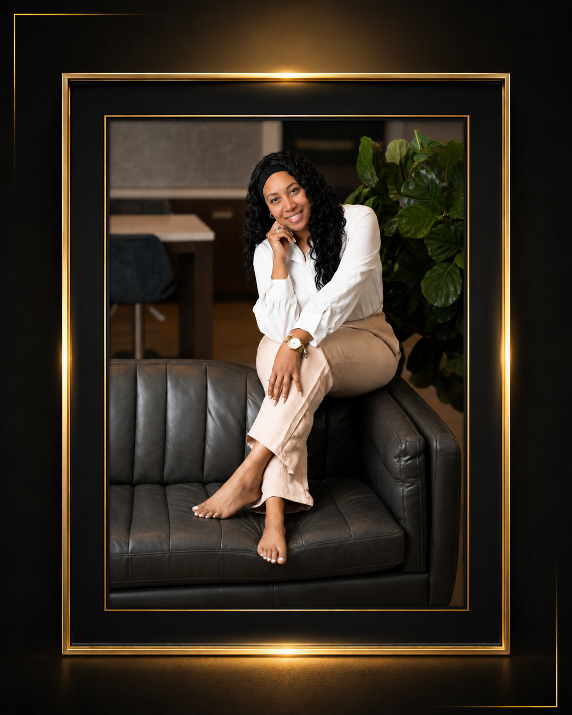 Kisha Sims, framed portrait